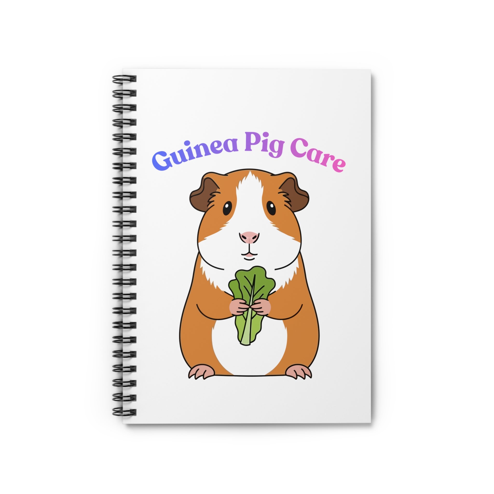 Guinea Pig Care Spiral Notebook — Cute Guinea Pig Journal for Pet Owners