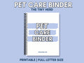 Pet Care Binder Printable | Pet Health & Routine Tracker PDF