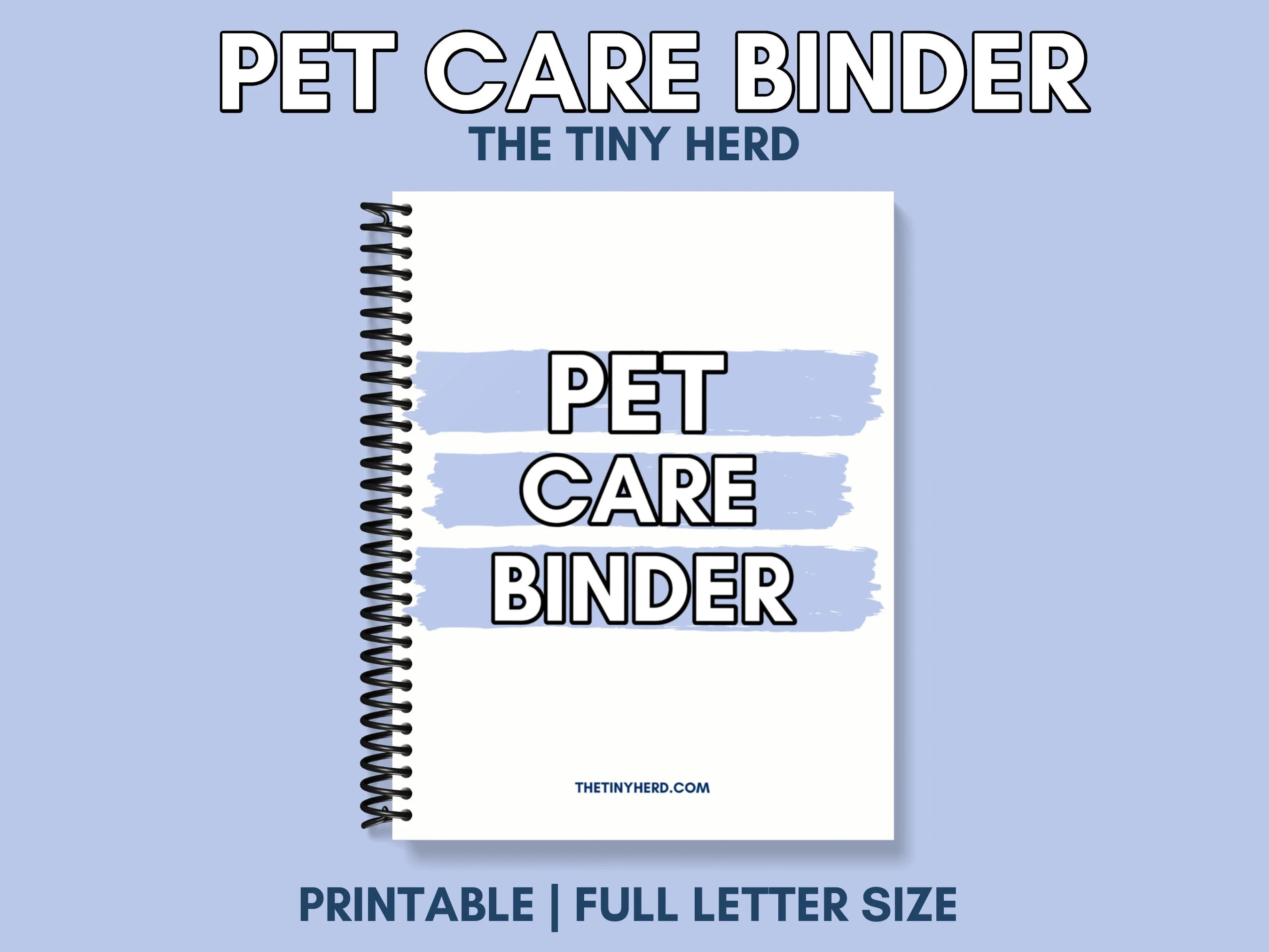 Pet Care Binder Printable | Pet Health & Routine Tracker PDF