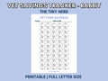 Rabbit Emergency Fund Tracker Printable | Bunny Vet Savings Tracker PDF